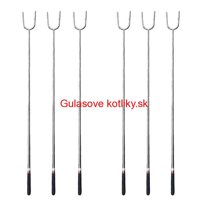 Vidličky na opekanie 24,5 cm - 84,5 cm – teleskopické 6 ks