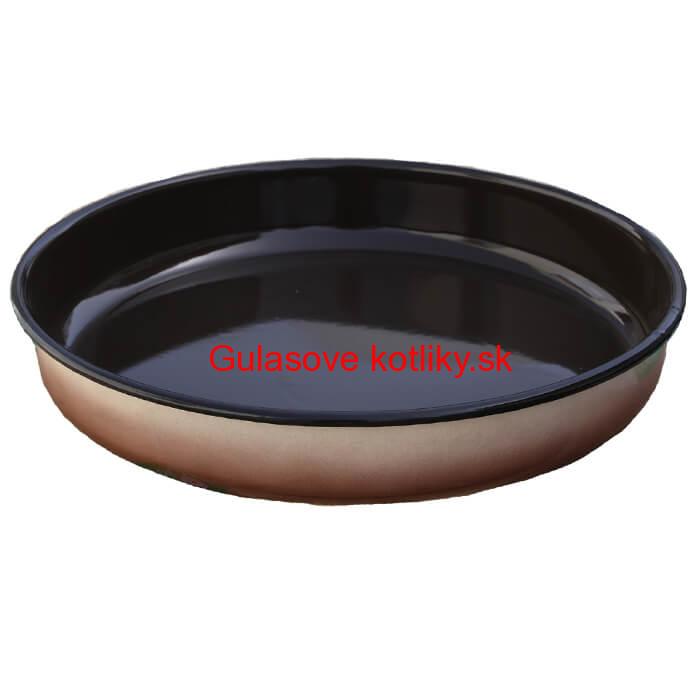 Smaltovaný okrúhly pekáč 34 cm, výška 6 cm
