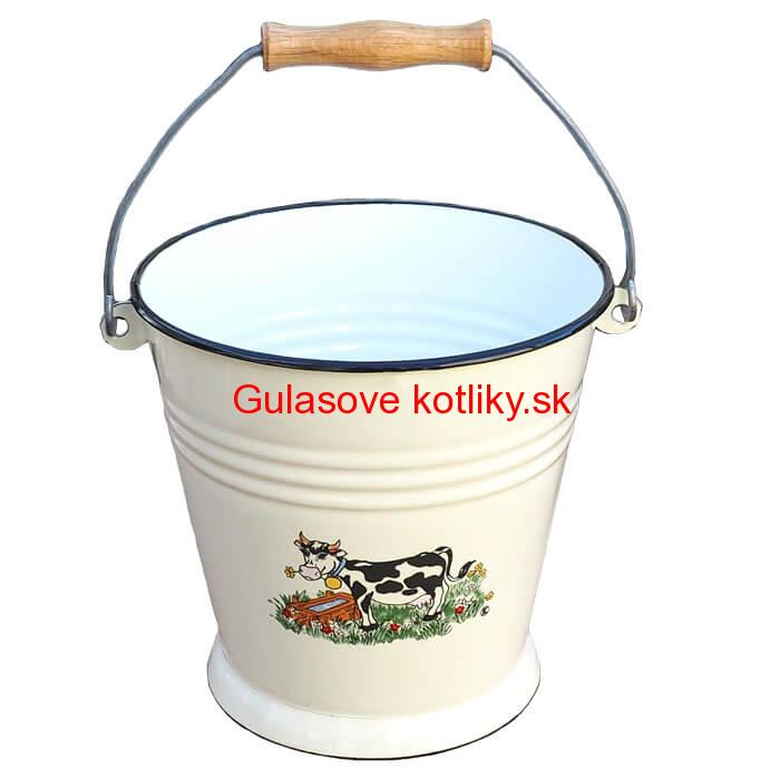 Smaltované vedro 5 L DECOR Kravička