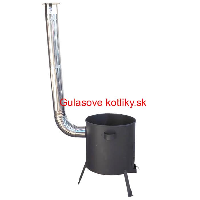 Kotlina 42 cm (1 mm) s žiaruvzdornou farbou PLUS 600 + nerezový dymovod
