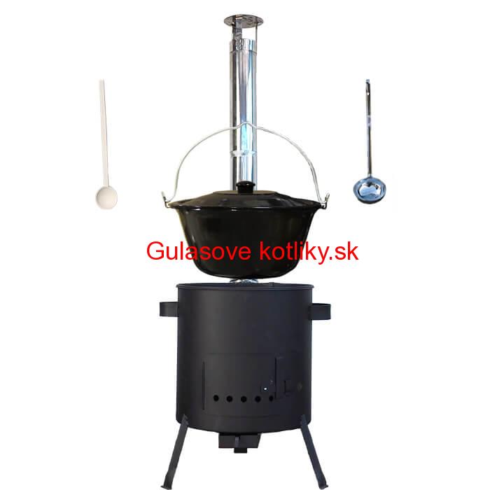 Smaltovaný kotlík 30 L + žiaruvzdorná kotlina (1 mm) 42 PLUS 600