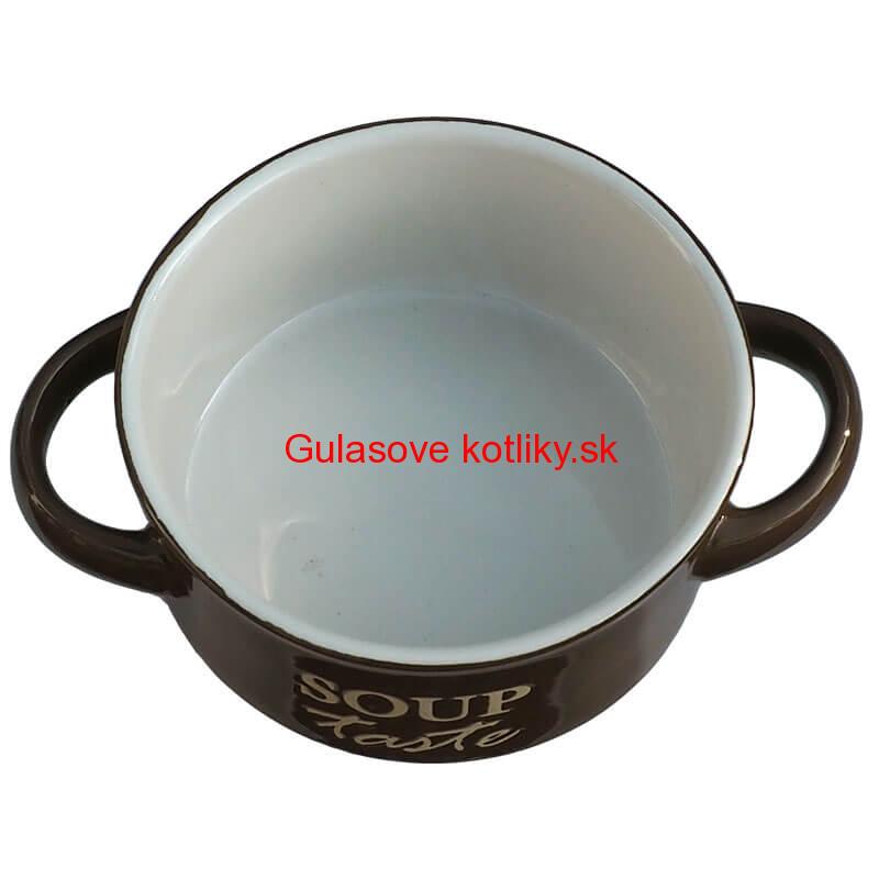 Keramická miska na polievku-hnedá SOUP