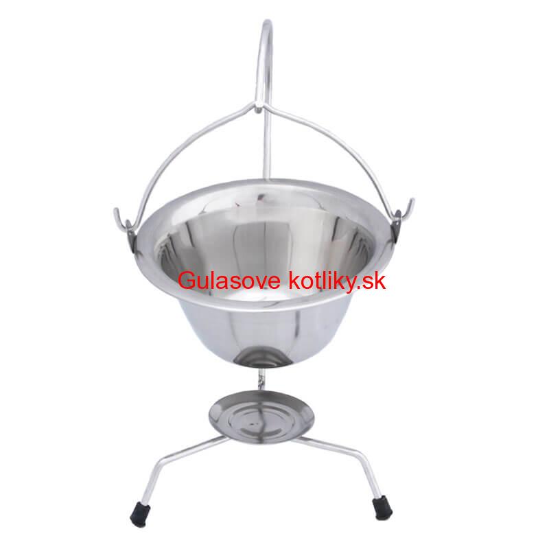 Servírovací kotlík na guláš nerezový 0,8 l + stojan