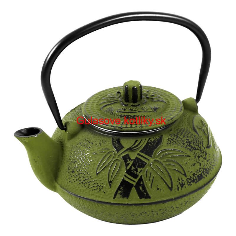 Liatinový čajník 600 ml zelený