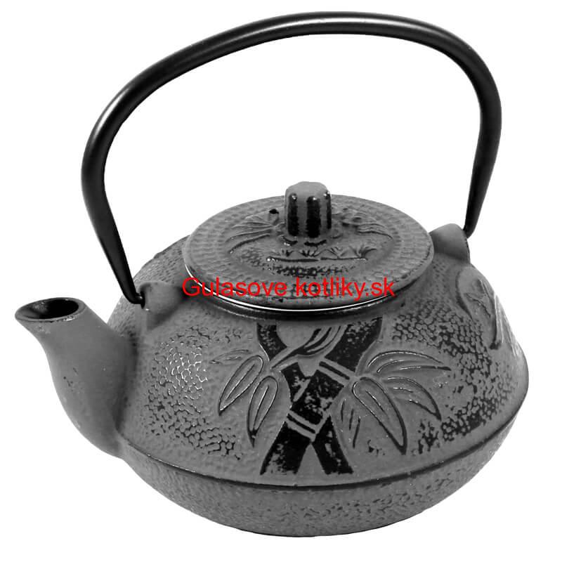 Liatinový čajník 600 ml šedý