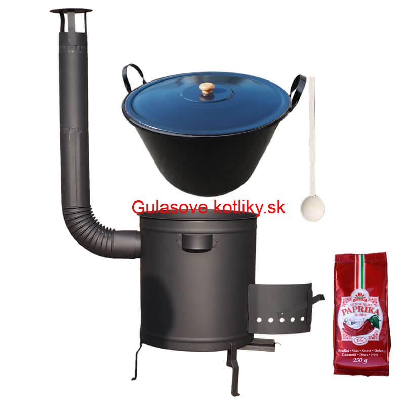 Smaltovaný kotol 70 L + hrubostenná kotlina 53 cm (1,5 mm) STRONG PLUS 600 + sladká paprika 250 g