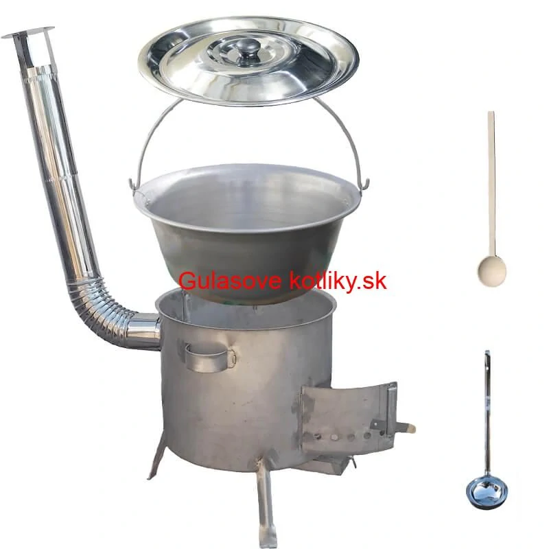 Nerezový kotlík 30 L (1,5 mm) + nerezová kotlina 45 cm (1,5 mm) STRONG CLASSIC