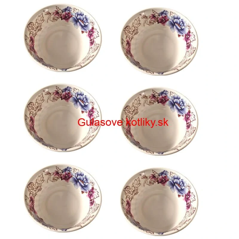 Plastová miska s kvetinovým vzorom (750 ml) – teraz v sade 6 kusov!