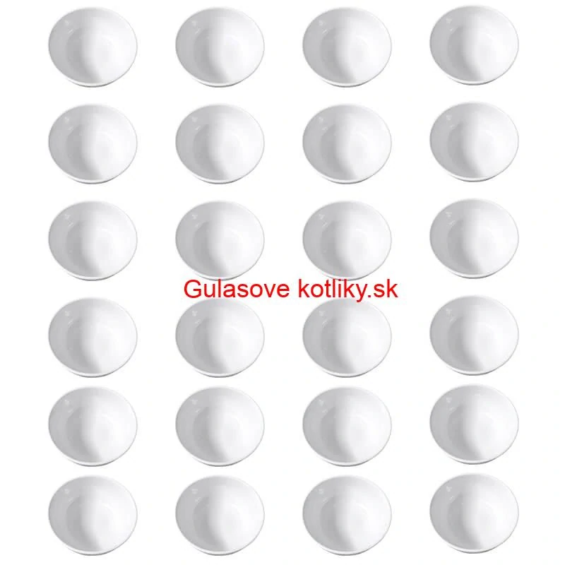 Set 24 ks: Prémiové biele misky s kamennou štruktúrou (750 ml)