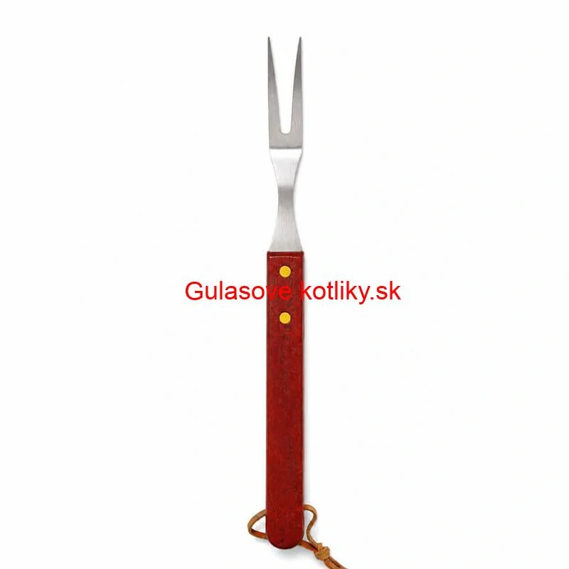 Grilovacie náradie BBQ – súprava 3 ks, nerez a drevo, 33 cm