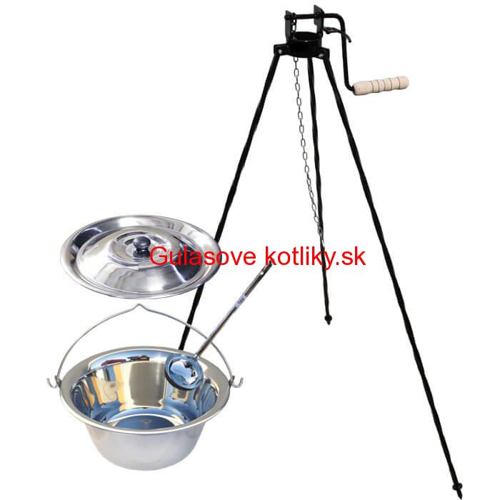 Antikorový kotlík 8 L + stojan s kladkou VAR