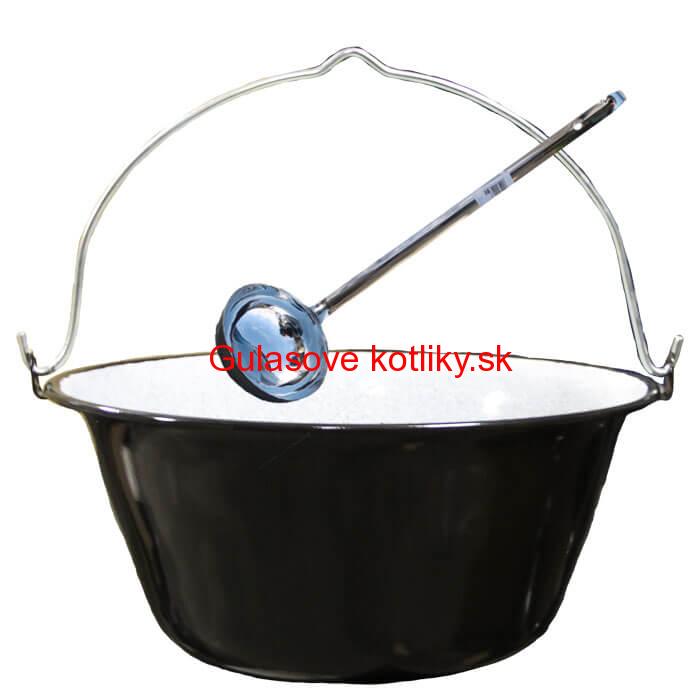 Smaltovaný kotlík 16 L + antikórová naberačka