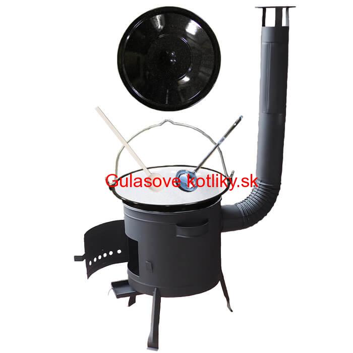 Smaltovaný kotlík 13 L + žiaruvzdorná kotlina 36 cm PLUS 600