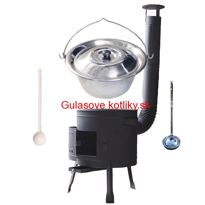 Nerezový kotlík 22 L (0,8 mm) + nízka kotlina 42 cm PLUS 600
