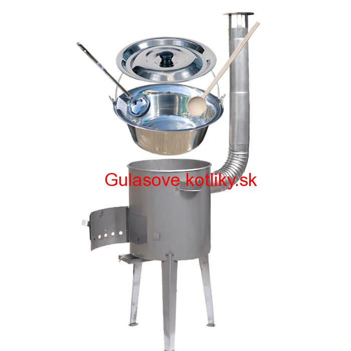 Antikorový kotlík 22 L (0,8 mm) + nerezová kotlina 42 cm LUXUS