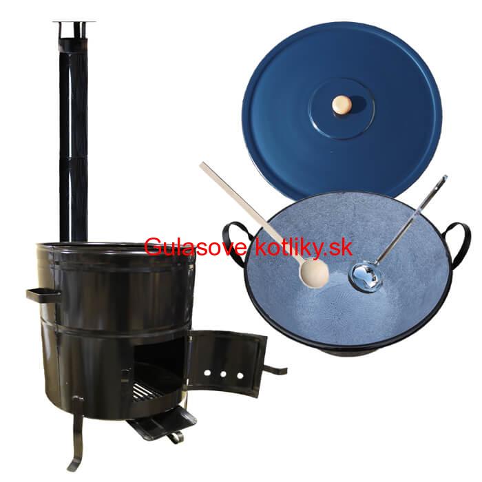 Smaltovaný kotol 70 L + kovová kotlina 56 cm BIG PARTY