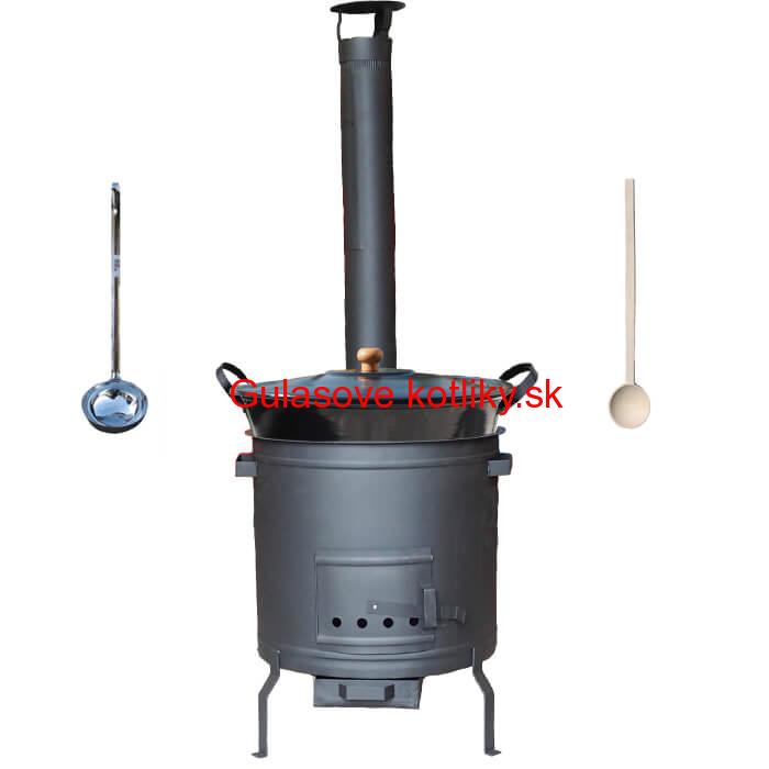 Smaltovaný kotol 80 L + žiaruvzdorná kotlina 60 cm PLUS 600