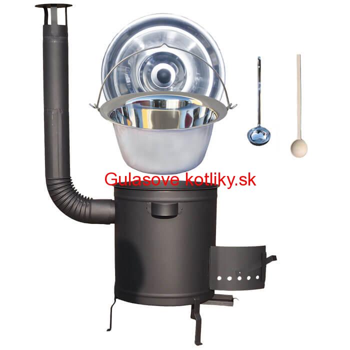 Nerezový kotlík 20 L (1,2 mm) + hrubostenná (1,5 mm) a žiaruvzdorná kotlina 42 PLUS 600