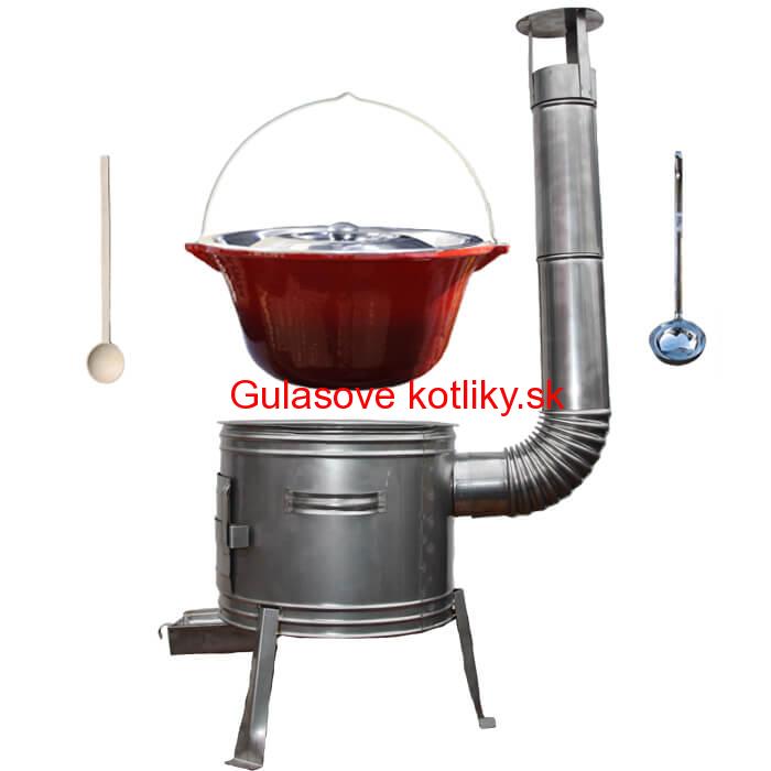 Liatinový kotlík so smaltovanou úpravou 16 L + nerezová kotlina 36 TOP LUX
