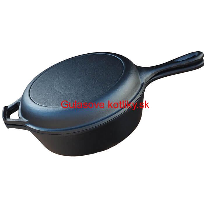 Liatinová panvica s pokrievkou 26,5 cm