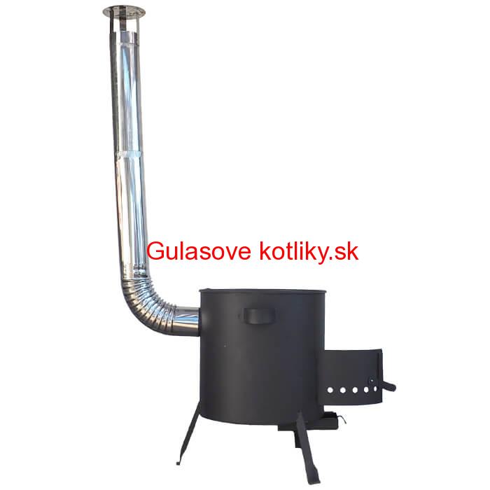 Kotlina 42 cm (1 mm) s žiaruvzdornou farbou PLUS 600 + nerezový dymovod