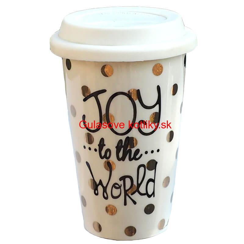 Keramický hrnček s vrchnákom - biely VIANOCE