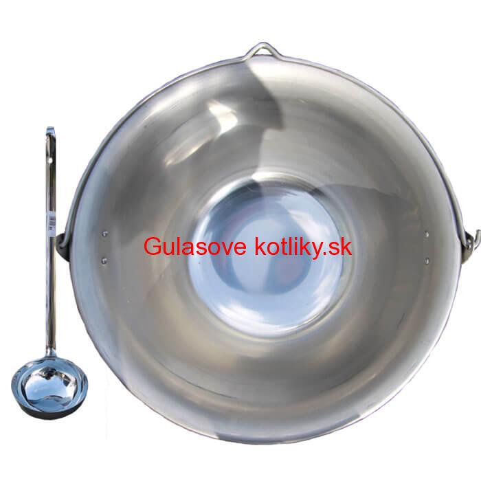 Nerezový kotlík na guláš 10 L (1,5 mm) + antikórová naberačka