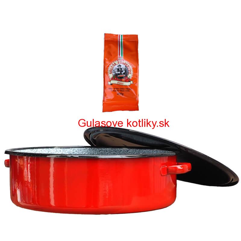Smaltovaný kastról s pokrievkou 14 L CLASSIC + paprikové korenie na guláš