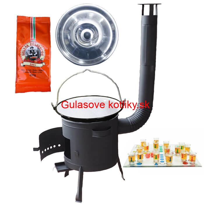 Smaltovaný kotlík 25 L (1,2 mm) + korenie + človeče pi už + nízka žiaruvzdorná kotlina 42 PLUS 600