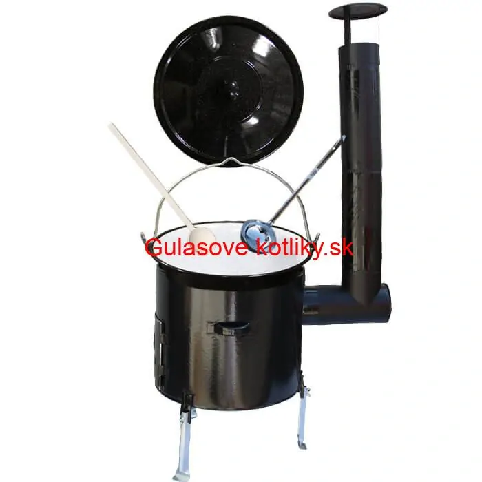 Smaltovaný kotlík 16 L (1,2 mm) + smaltovaná kotlina 39 cm + vareška a naberačka Easy party