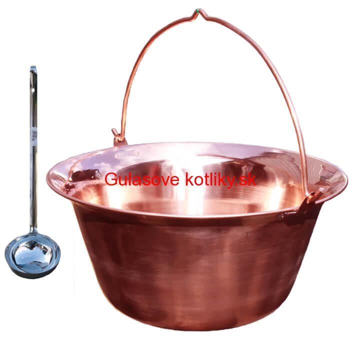 Medený kotlík 10 L + antikórová naberačka