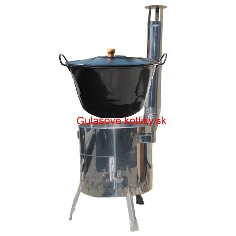 Smaltovaný kotol 70 L + nerezová kotlina 53 cm LUSTRO