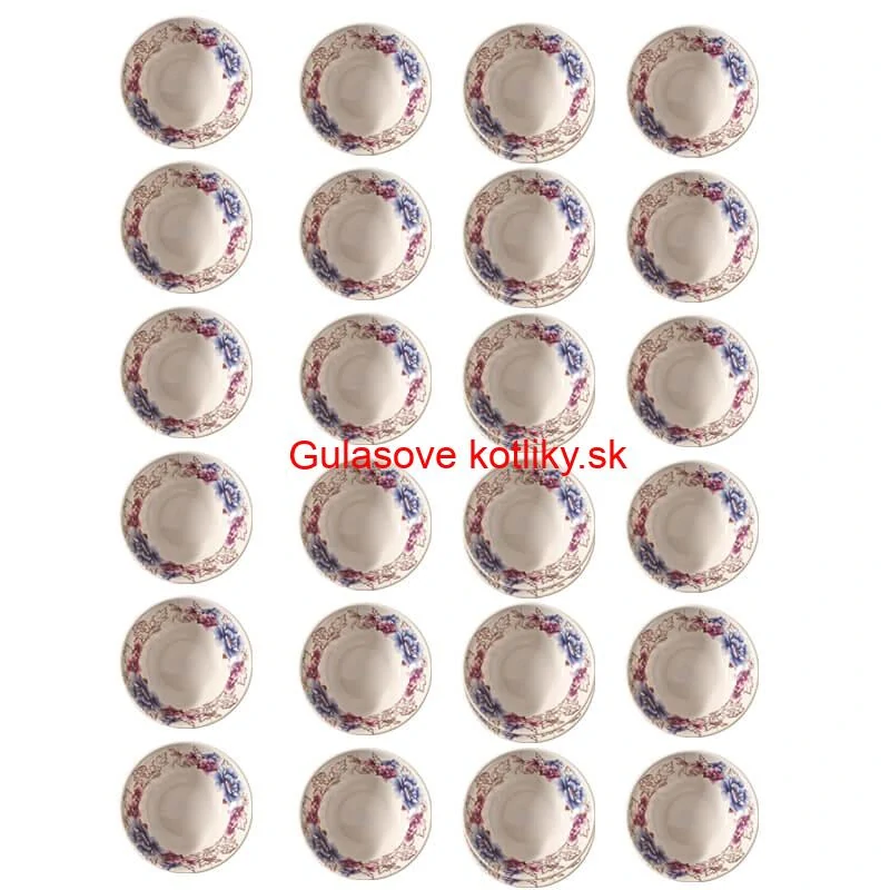 Plastová miska s kvetinovým vzorom (750 ml) – teraz v sade 24 kusov!