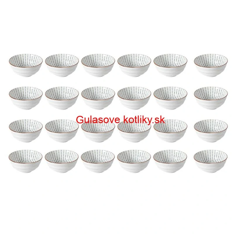Sada 24 ks veľkých keramických misiek na guláš a polievky, 1 liter