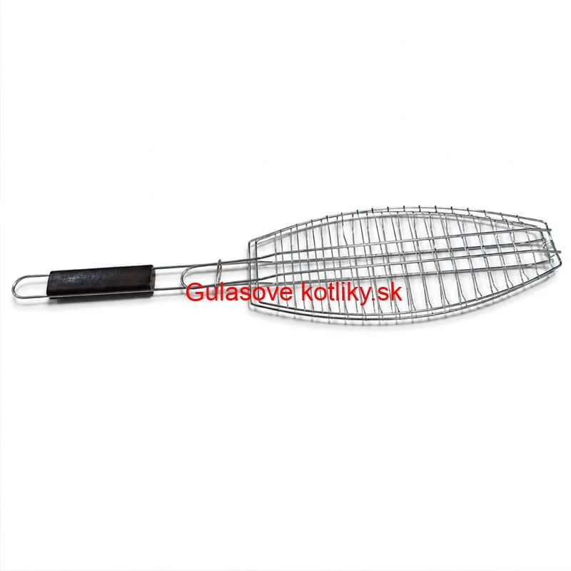 BBQ grilovací rošt na ryby – nerezové grilovacie kliešte 65 × 15 × 4 cm