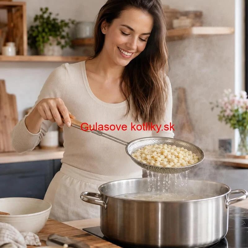 Hliníkové sitko 16 cm s drevenou rúčkou