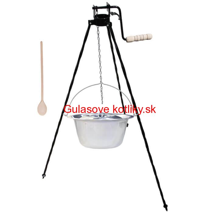 Antikorový kotlík 15 L (1,2 mm) + stojan s kladkou VAR