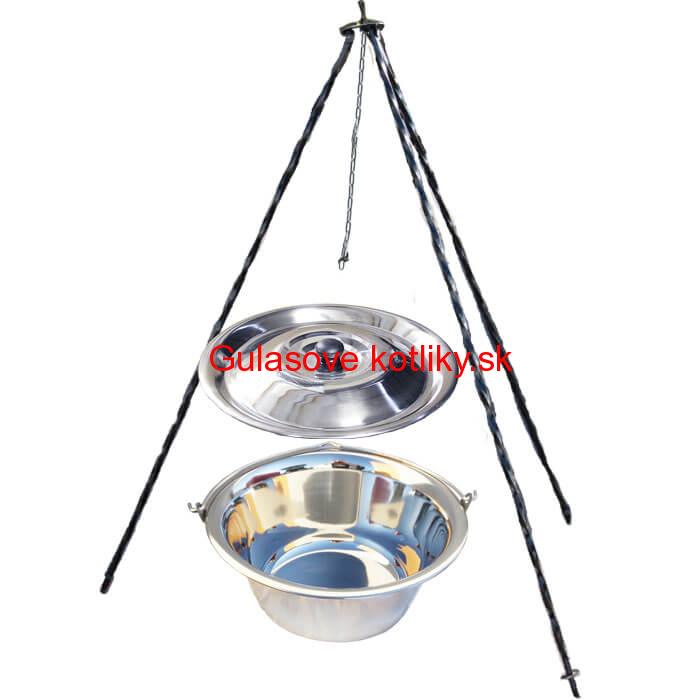 Nerezový kotlík 8 L INOX  + pokrievka + stojan CLASSIC