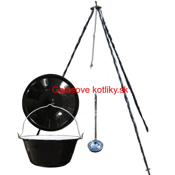 Smaltovaný kotlík 8 L+ pokrievka + stojan